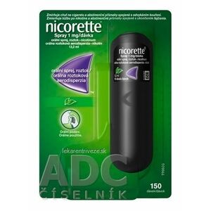 Nicorette Spray 1mg/dávka aer ors 150 dávok (fľ.PET+dávkovač) 1x13, 2 ml vyobraziť