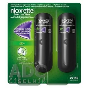 Nicorette Spray 1mg/dávka aer ors 150 dávok (fľ.PET+dávkovač) 2x13, 2 ml vyobraziť