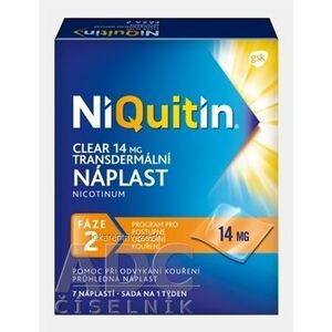 NiQuitin CLEAR 14 mg/24 h emp tdm 1x7 ks vyobraziť