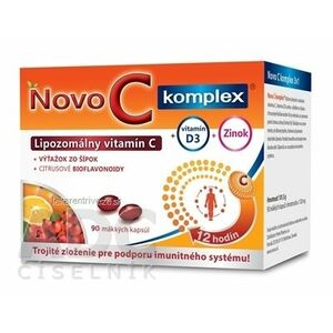 NOVO C KOMPLEX Lipozomálny vitamín C + vitamín D3 + zinok, kapsuly 1x90 ks vyobraziť