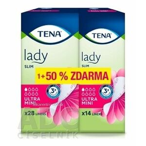 TENA Lady Slim Ultra Mini inkontinenčné slipové vložky 28 + 14 (50% zadarmo) (42 ks) (inov.2020), 1x1 set vyobraziť