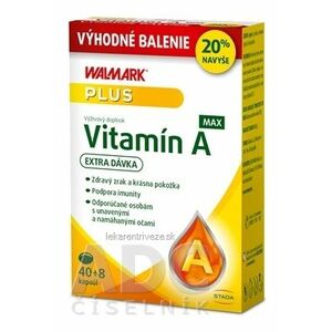 WALMARK Vitamín A MAX cps 40+8 (20% navyše) (48 ks) vyobraziť