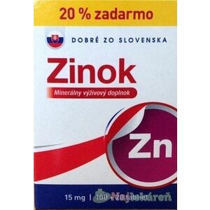 Dobré zo Slovenska Zinok 15 mg 120 tabliet vyobraziť