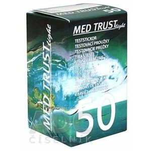 MED TRUST Light testovacie prúžky na meranie hladiny glukózy (1 balenie) 1x50 ks vyobraziť