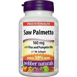 Webber Naturals Prostata Saw Palmetto 160 mg 90 cps, Akcia vyobraziť