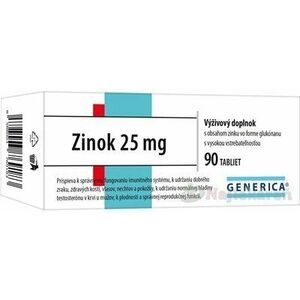 GENERICA Zinok 25 mg tbl 1x90 ks vyobraziť