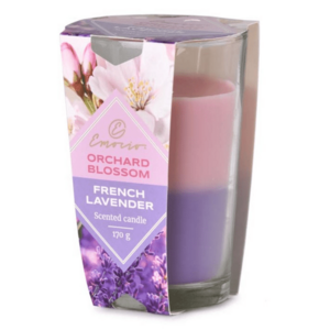 Emocio Sklo 76x118 mm Orchard Blossom & French Lavender dvoubarevná vonná svíčka vyobraziť