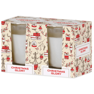 Emocio Sklo 52x65 mm 2ks v krabičce Christmas Glory - Cookie and Cream, vonná svíčka vyobraziť