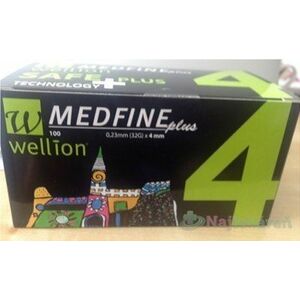 Wellion MEDFINE plus Penneedles 4mm ihla na aplikáciu inzulínu pomocou pera 100ks - Wellion Medfine Plus Jehly 32Gx4 mm 100 ks inz.pera vyobraziť