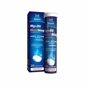 ZDROVIT MaxiMag horčík 375 mg + vitamín B6 20 šumivých tabliet vyobraziť