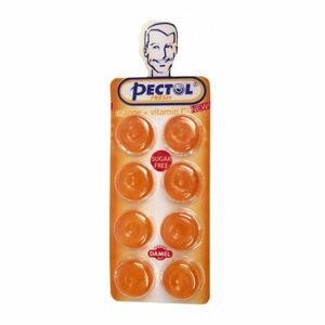 PECTOL Dropsy s pomarančovou príchuťou a vitamínom C blister 8 kusov vyobraziť