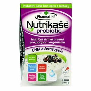 PHARMALINE Nutrikaša probiotic S chia a čiernymi ríbezľami 3x60 g vyobraziť