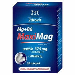 MAXIMAG Horčík 375 mg + vitamín B6 50 kapsúl vyobraziť