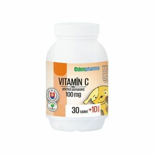 EDENPHARMA Vitamín C 100 mg príchuť pomaranč tablety 30 + 10 ZADARMO vyobraziť