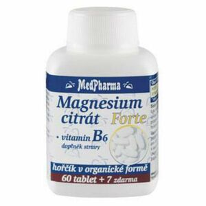 MEDPHARMA Magnesium citrát Forte a vitamín B6 67 tabliet vyobraziť