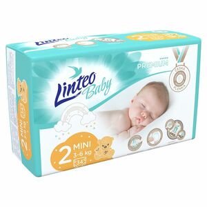 LINTEO Baby Premium Detské plienky MINI 3-6 kg 34 ks vyobraziť