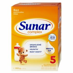 SUNAR Complex 5 Pokračovacie mlieko pre malé deti od 36 mesiacov 600 g vyobraziť