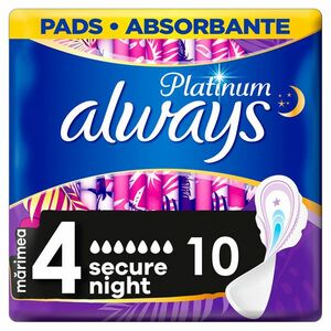 ALWAYS Platinum Ultra Night Hygienické vložky s krídelkami 10 ks vyobraziť