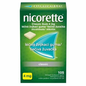NICORETTE Classic Gum 4 mg liečivé žuvačky 105 ks vyobraziť