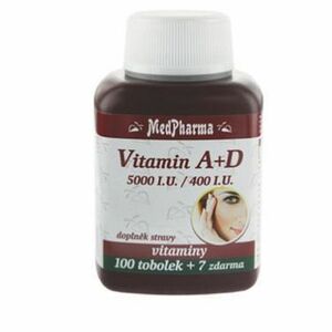 MEDPHARMA Vitamín A + D (5000 I.U./400 I.U.) 107 kapsúl vyobraziť