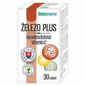 EDENPHARMA Železo plus kyselina listová vitamín C tablety 30 ks vyobraziť