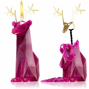 54 Celsius PyroPet DYRI (Reindeer) dekoratívna sviečka burgundy 22 cm vyobraziť