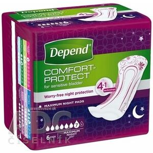 DEPEND MAXIMUM inkontinenčné vložky pre ženy, 12, 5x34 cm, savosť 953 ml, 1x6 ks vyobraziť