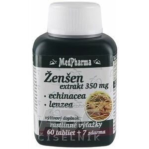 MedPharma ŽENŠEN 350 mg + Echinacea + Leuzea tbl 60+7 zadarmo (67 ks) vyobraziť