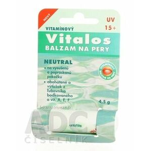 VITALOS Balzam na pery neutral SPF 15 vitamínový 1x1 ks vyobraziť