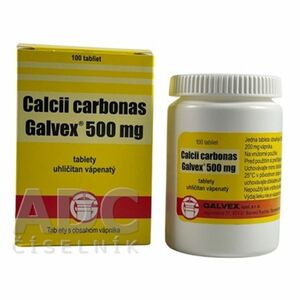 GALVEX Calcii carbonas 500 mg kalciové tablety 100 kusov vyobraziť