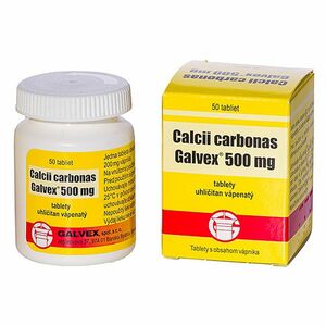 GALVEX Calcii carbonas 500 mg 50 tabliet vyobraziť