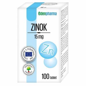 EDENPHARMA Zinok 15 mg 100 tabliet vyobraziť