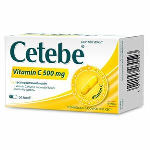 CETEBE Vitamín C 500 mg s postupným uvoľňovaním 60 kapsúl vyobraziť