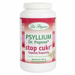 DR. POPOV Psyllium Stop cukor 120 kapsúl vyobraziť