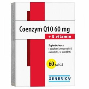 GENERICA Coenzým Q10 60 mg + E vitamín 60 kapsúl vyobraziť