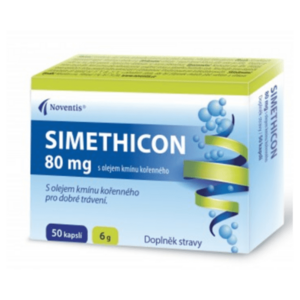 NOVENTIS Simethicon 80 mg s olejom rasce lúčnej 50 kapsúl vyobraziť