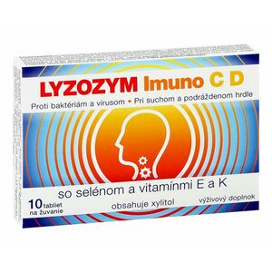 LYZOZYM Imuno C D so selénom a vitamínmi E a K 10 tbl. na žuvanie vyobraziť