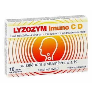 LYZOZYM Imuno C D so selénom a vitamínmi E a K 10 tbl. na cmúľanie vyobraziť