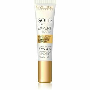 Eveline Cosmetics Gold Lift Expert vyhladzujúci krém na očné okolie a pery 15 ml vyobraziť