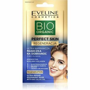 Eveline Cosmetics Perfect Skin Bio Olive Oil revitalizačná pleťová maska na noc s olivovým olejom 8 ml vyobraziť