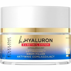 Eveline Cosmetics Bio Hyaluron 3x Retinol System denný a nočný liftingový krém 50+ 50 ml vyobraziť