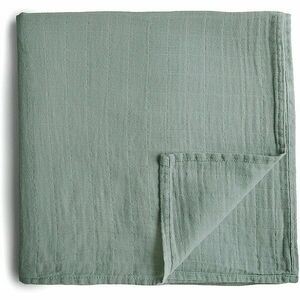 Mushie Muslin Swaddle Blanket Organic Cotton zavinovačka Roman Green 120cm x 120cm 1 ks vyobraziť
