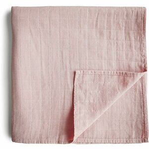 Mushie Muslin Swaddle Blanket Organic Cotton zavinovačka Rose Vanilla 120cm x 120cm 1 ks vyobraziť