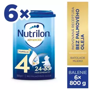 Nutrilon Advanced 4 VANILLA batoľacia mliečna výživa v prášku (od 24 mesiacov)6x 800 g vyobraziť