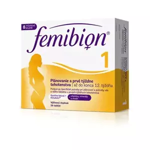 Femibion 1 Plánovanie a prvé týždne tehotenstva tbl (kys. listova + vitamíny, minerály) 56 ks vyobraziť