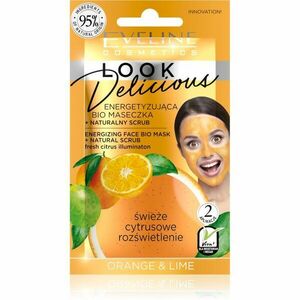 Eveline Cosmetics Look Delicious Orange & Lime hydratačná a rozjasňujúca maska s peelingovým efektom 10 ml vyobraziť