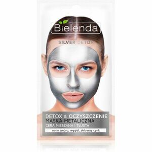 Bielenda Metallic Masks Silver Detox detoxikačná a čistiaca maska pre mastnú a zmiešanú pleť 8 g vyobraziť