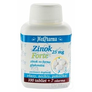 Medpharma Zinok 25 mg forte vyobraziť