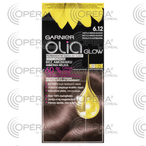 Garnier Olia permanentná farba na vlasy bez amoniaku 6.12 svetlo hnedá dúhová vyobraziť