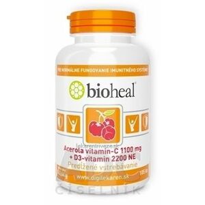 Bioheal tbl acerola, vitamín C 1100 mg + vitamín D3 2200 NE 1x105 ks vyobraziť